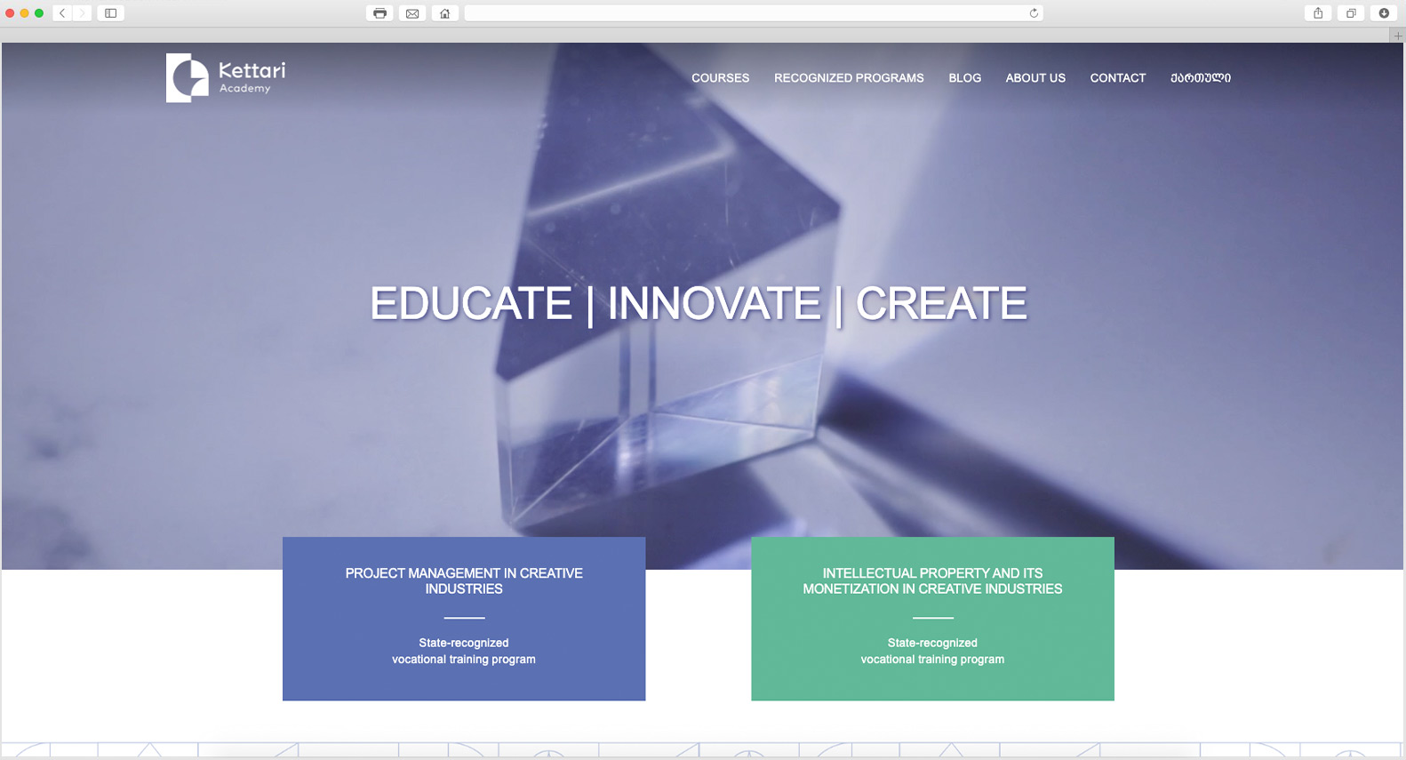 kettariacademy.ge - Kettari Academy’s online catalog and portfolio